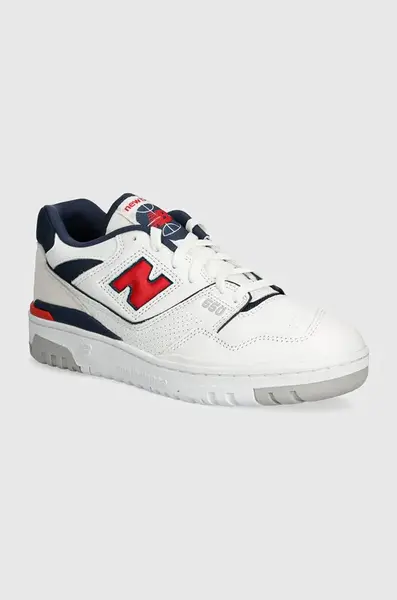 Kožené tenisky New Balance 550 bílá barva, BB550ESD