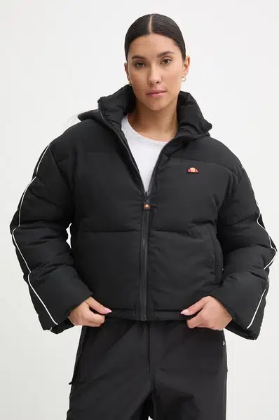 Bunda Ellesse KSAMIL dámská, černá barva, přechodná, oversize, SGX20932