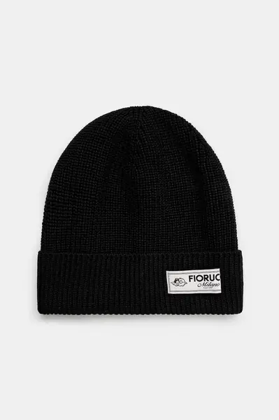 Čepice z vlněné směsi Fiorucci Knit Logo Beanie