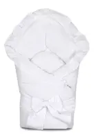 Baby Nellys Rychlozavinovačka s volánkem a stuhou - bílá