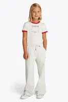 Dětské tepláky Tommy Hilfiger bílá barva, hladké, KG0KG08422