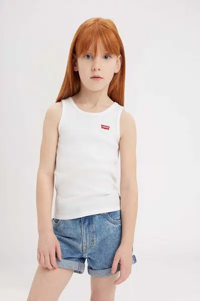 Dětský top Levi's bílá barva