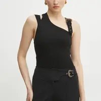 Top Versace Jeans Couture černá barva, 78HAM603 J0004