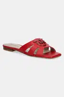 Kožené pantofle Pinko Marli dámské, červená barva, SD0313 P003 R30