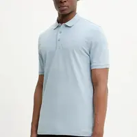 Bavlněné polo tričko HUGO tmavomodrá barva, 50466182