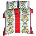 Bavlněné povlečení FOLK červené hotelová kapsa Rozměr povlečení: 70 x 90 cm | 140 x 200 cm