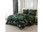 Mikroplyšové obliečky YELLOW BUTTERFLY tmavozelené Rozmer obliečky: 70 x 90 cm | 140 x 220 cm