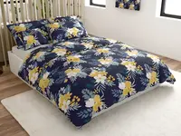 Obliečky z mikrovlákna FLOWERISH tmavo modré Rozmer obliečky: 70 x 90 cm | 140 x 220 cm