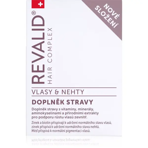 Revalid Hair Complex Vlasy a Nehty kapsle pro podporu růstu vlasů a kvalitu nehtů 30 cps