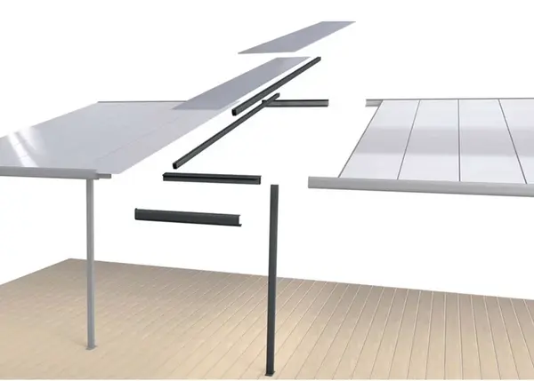 Prodloužení pergoly Terrassendach original 1,20 x 4,06 m - antracit GU4293716