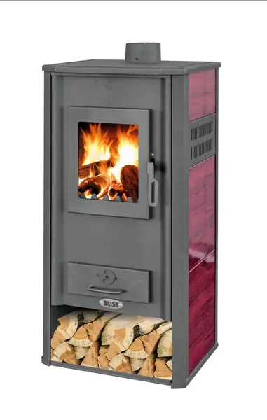 Krbové kachle s výmenníkom BLIST ROMA E, červená