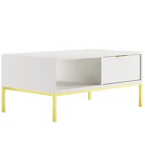 Konferenční Stolek 100 Austin Bílý/Zlatý