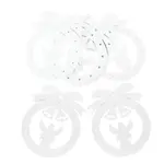 Dřevěná závěsná ozdoba s andělem - sada 6 ks