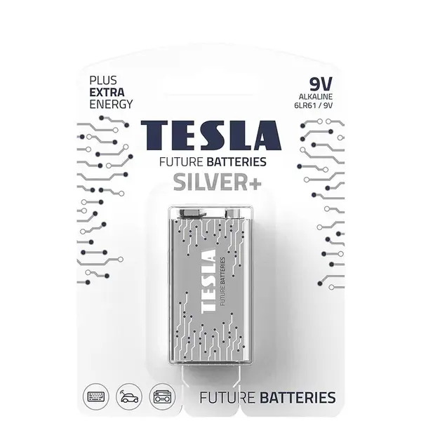 Baterie Tesla Silver+ 9V 6LR61