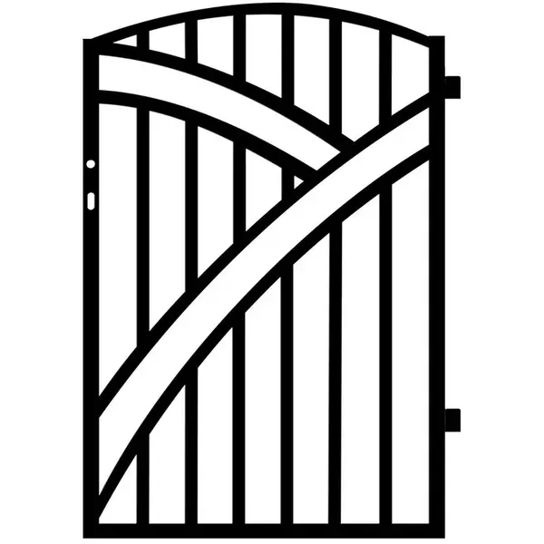 PLOTOVÁ BRANKA GENUA LEVÁ/PRAVÁ 93,6x145 ZN RAL9005 MAT