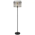 GLOBO Stojaca lampa GORLEY čierna 1 x E27 max. 60 W, pr. 38 x 152 cm
