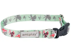 Amiplay nastaviteľný obojok BeHappy Flamingo - S