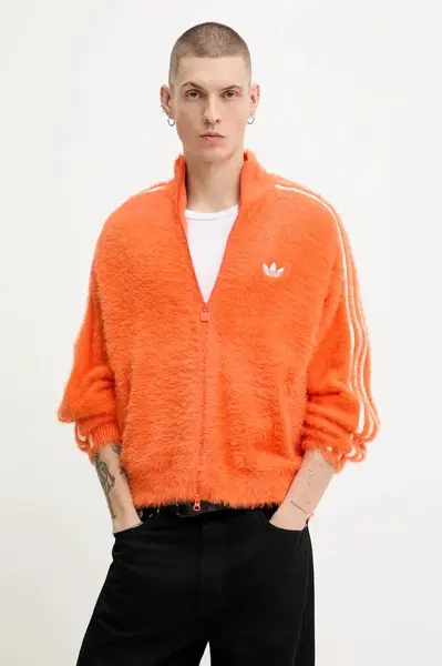 Mikina adidas Originals pánská, oranžová barva, s aplikací, KR5144