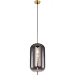 GLOBO Závesné svietidlo BLACKY I mosadzná/dymová E27 60 W pr. 220 x 1200 mm