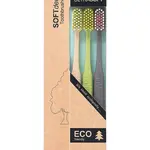 SOFTdent ECO ultrasoft zubní kartáček 3 ks