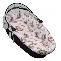 Baby Nellys Bavlněná vložka do kočárků/koše s pěnovou matrací, , Bunny Star, bílá