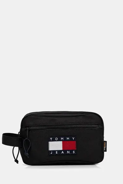 Kosmetická taška Tommy Jeans černá barva, AM0AM13858
