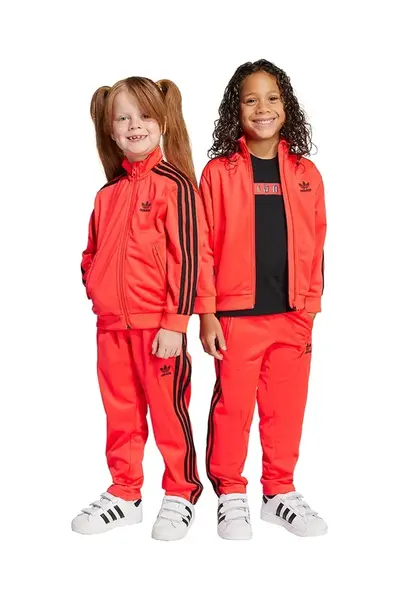 Dětská tepláková souprava adidas Originals červená barva, JY1146