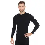 Pánské tričko Brubeck Active Wool s dlouhým rukávem Black L