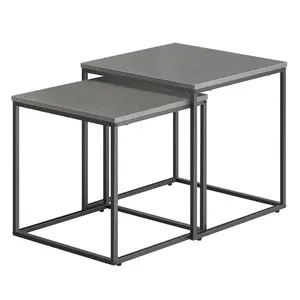Súprava 2ks konferenčných stolíkov QUADRO, sivé