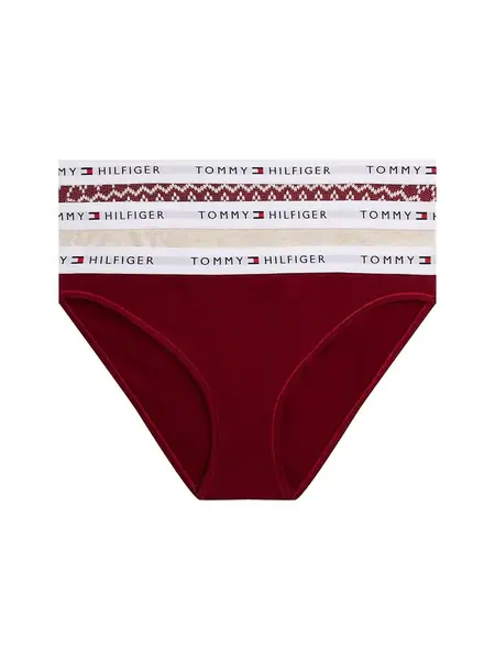 Tommy Hilfiger Underwear Nohavičky 'Essential'  béžová / námornícka modrá / červená / biela ako vlna