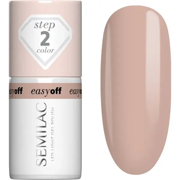 Semilac Easy Off Step 2 gelový lak na nehty s použitím UV/LED lampy odstín Caffe Frappe 7 ml
