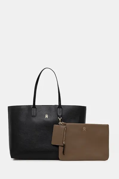 Kabelka Tommy Hilfiger černá barva, AW0AW18173