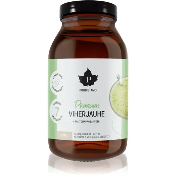 Puhdistamo Premium Green Powder prášek pro podporu detoxikace organismu 120 g