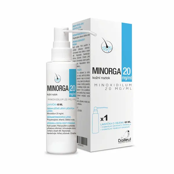 Minorga 20 mg/ml kožní roztok 60 ml