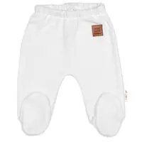 Baby Nellys Pletené polodupačky Hand Made, bílé, vel. 56