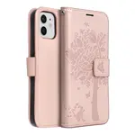 Flipové pouzdro MEZZO Book case pro Apple iPhone 12 / 12 Pro, tree rose gold