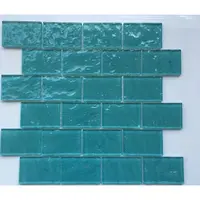 Sklenená mozaika Premium Mosaic tyrkysová 30x30 cm lesk MOS4872TU