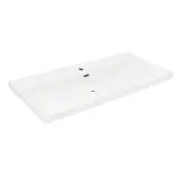 Nábytkové umývadlo SAT B-Way 101x46,5 cm biela matná, otvor pre batériu uprostred SATBW10046WM