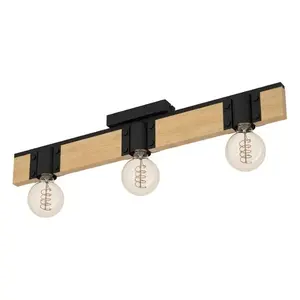 Stropné osvetlenie Eglo BAILRIGG čierna 43901