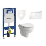 Cenovo zvýhodnený závesný WC set Geberit do ľahkých stien / predstenová montáž + WC Laufen Laufen Pro Nordic SIKOGES3H5
