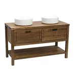 Kúpeľňová skrinka pod umývadlo Naturel Country 120x72,5x51 cm palisander COUNTRY120ZBUMPA