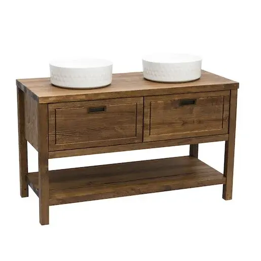 Kúpeľňová skrinka pod umývadlo Naturel Country 120x72,5x51 cm palisander COUNTRY120ZBUMPA