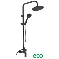 RAV SLEZÁK Nil sprchový systém s pákovou batériou matná čierna nl182.5/7cmat NL182.57CMAT