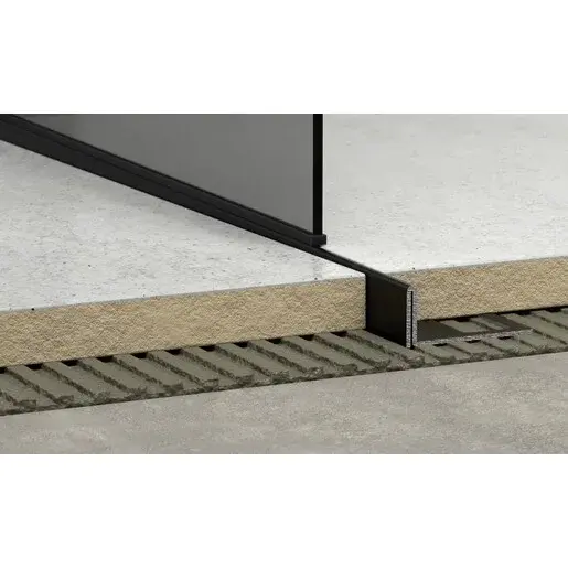 Lišta pravá Havos čierna, nerez komaxit, dĺžka 150 cm, výška hrany 10 mm, SPNRZK10150PC