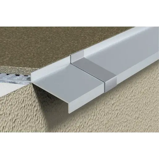 Odkvapnicový prof odkvapnicová Havos šedá, hliník elox, dĺžka 250 cm, výška hrany 9 mm, ALEOP940250