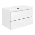 Kúpeľňová skrinka s umývadlom SAT B-Way 99x50x45 cm biela lesk BWAY2100WU4