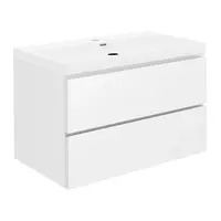 Kúpeľňová skrinka s umývadlom SAT B-Way 99x50x45 cm biela lesk BWAY2100WU4