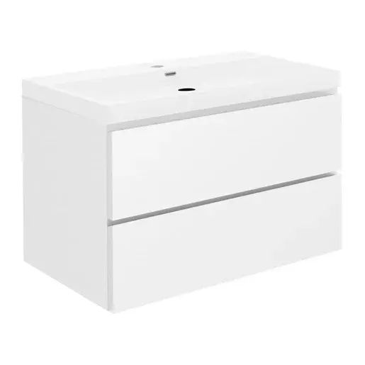 Kúpeľňová skrinka s umývadlom SAT B-Way 99x50x45 cm biela lesk BWAY2100WU4