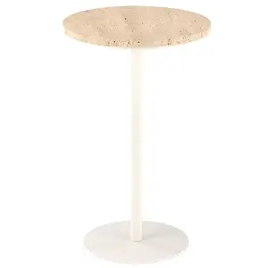 Konferenčný stolík Traverso S travertín/biela