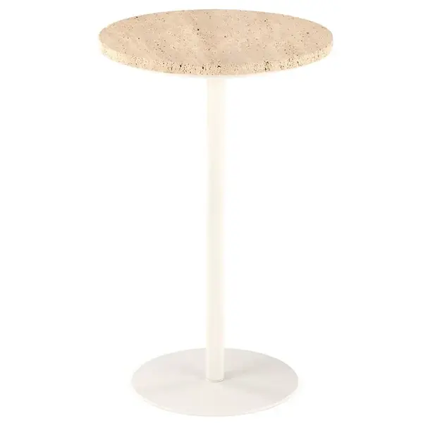 Konferenčný stolík Traverso S travertín/biela